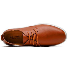 Load image into Gallery viewer, konhill Men's Casual Oxford Shoes Breathable Flat Fashion Lace-up Dress Shoes,Brown,39
