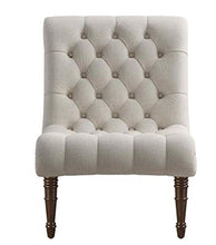 Load image into Gallery viewer, Armless Curved Accent Chair Oatmeal
