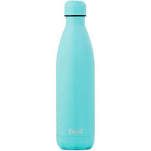 Load image into Gallery viewer, S'well Vacuum Insulated Stainless Steel Water Bottle, 25 oz, Turquoise Blue with matching cap
