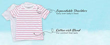 Load image into Gallery viewer, Hanes unisex baby Ultimate Flexy 4 Pack Short Sleeve Crew Tees T Shirt Set, Steel/Pink Stripe, 18-24 Months US
