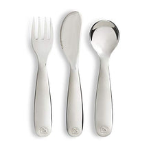 Load image into Gallery viewer, Munchkin Polish Toddler Fork, Knife and Spoon Utensil Set, Stainless Steel
