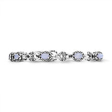 Load image into Gallery viewer, Carolyn Pollack Sterling Silver Blue Lace Agate Gemstone Tennis Bracelet Size Medium
