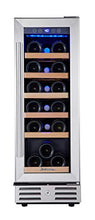 Load image into Gallery viewer, Kalamera Mini Fridge 18 Bottle - 12 inch Wine Cooler Refrigerator, Built-in or Freestanding, with Stainless Steel &amp; Double-Layer Tempered Glass Door, and Temperature Memory Function Wine Fridge
