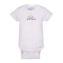Load image into Gallery viewer, Onesies Brand Girls' Standard 8-Pack Short Sleeve Printed Bodysuits, Cuddly Cats &amp; Flowers, 6-9 Months
