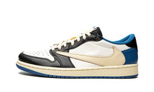 Load image into Gallery viewer, Nike Men's Air Jordan 1 Low OG Sp Travis Scott X Fragment, Sail/Black/Military Blue/Shy P, 7.5
