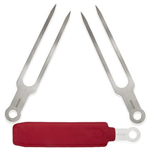 Load image into Gallery viewer, HERUKI Double Metal Skewers for BBQ Grilling Kebob and Shawarma - 2 Stainless Steel Skewers for Fish, Chicken and Meat. Gift for Griller - Exciting Way of Cooking Bigger and Wider Pieces
