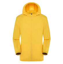 Load image into Gallery viewer, Womens Lightweight Hooded Waterproof Sunscreen UV Sun Protection Windbreaker Packable Active Outdoor Rain Jackets Yellow
