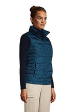 Load image into Gallery viewer, Lands' End Womens Puffer Down Vest Burnt Caramel Leopard Print Plus 2x
