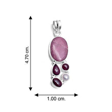 Load image into Gallery viewer, Silver Palace 925 Sterling Silver Natural Rhodochrosite,Rubilite Pendants for Women and Girls
