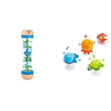 Load image into Gallery viewer, Hape Beaded Raindrops | Mini Wooden Musical Shake &amp; Rattle Rainmaker Toy, Blue, Model Number: E0328B &amp; Put-Stay Rattle Set | Three Sea Animal Suction Rattle Toys, Baby Educational Toy Set
