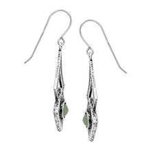 Load image into Gallery viewer, Silpada 'Aventurine Adventure' Double Diamond-Shaped Drop Earrings in Sterling Silver
