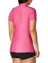 Load image into Gallery viewer, O'Neill Wetsuits Women's O'Neill Basic Skins UPF 50+ Short Sleeve Rash Guard, Fox Pink, S
