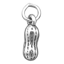 Load image into Gallery viewer, 925 Sterling Silver 3-D Peanut in Shell Small Charm Pendant Jewelry Making Supply, Pendant, Charms, Bracelet, DIY Crafting by Wholesale Charms
