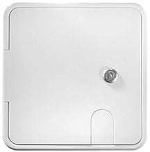 Load image into Gallery viewer, RV Designer B152, Locking Electrical Cable Hatch, 8.5 inch x 8 inch x 1.5 inch, Polar White
