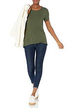 Load image into Gallery viewer, Amazon Essentials Women's Relaxed-Fit Short-Sleeve Scoopneck Swing Tee, Dark Olive, Small
