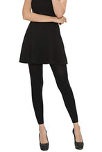 Load image into Gallery viewer, WiliW Women's Black Footed Tights Opaque Control Top Hold &amp; Stretch 1 Pairs M
