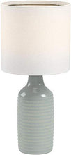 Load image into Gallery viewer, Amazon Brand – Stone &amp; Beam Glazed Ceramic Table Lamp, 18"H, Gray
