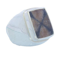 Load image into Gallery viewer, Chiastolite Cross Trapiche Andalusite Handmade Sterling Gents Mens Ring sz 10.5
