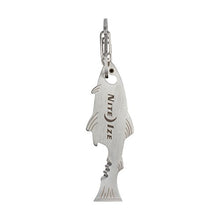 Load image into Gallery viewer, Nite Ize DoohicKey FishKey Key Tool Keychain Multi-Tool, Stainless, 1-Pack
