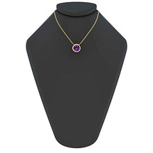 Load image into Gallery viewer, Belinda Jewelz Womens 14K Yellow Gold Round Sparkly 7 mm Gemstone Bezel Solitaire Classic Chain Gemstone Fine Jewelry Accessory Pendant Necklace, 1.48 Carats African Amethyst, 18 Inch
