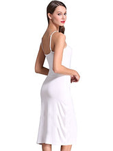 Load image into Gallery viewer, MSBASIC Women's Adjustable Spaghetti Straps Long Cami Slip Dress (X-Large, White)

