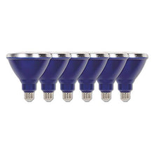 Load image into Gallery viewer, Westinghouse Lighting 3315120 3315100 100-Watt Equivalent PAR38 Flood Blue Outdoor Weatherproof LED Light Bulb with Medium Base (6 Pack), Six Pack 33151, 6 Count
