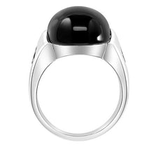 Load image into Gallery viewer, Effy 925 Sterling Silver Onyx &amp; White Topaz Ring, 21.25 TCW IRS0K462M0
