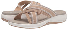 Load image into Gallery viewer, Clarks Women's Mira Isle Slide Sandal, Sand Combi Textile, 8 Wide
