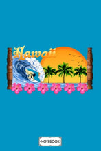 Load image into Gallery viewer, Surfboards Hawaii Islands Hawaii Surfing Notebook: Journal, Matte Finish Cover, Diary, 6x9 120 Pages, Lined College Ruled Paper, Planner
