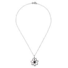 Load image into Gallery viewer, NOVICA Obsidian .925 Sterling Silver Pendant Necklace 17.25" 'Margarita Dream'
