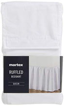 Load image into Gallery viewer, Martex 1C26548 Basic Ruffle Machine Washable 15-inch Drop Bedskirt, Queen, White
