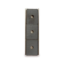 Load image into Gallery viewer, Master Magnetics Adhesive Magnets | Nickel-Plated Strong Magnetic Fastener | Double Sided Adhesive Foam Backing | 3” L x 0.905” W x 0.25” H | 8-Pack | CA293WAX8
