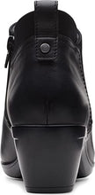 Load image into Gallery viewer, Clarks Women's Emily Chelsea Fashion Boot, Black Leather/Textile Combi, 9
