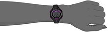 Load image into Gallery viewer, Timex Women's T5K523 Ironman Essential 10 Mid-Size Black/Purple Resin Strap Watch
