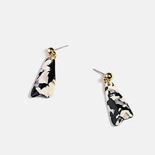 Load image into Gallery viewer, Edil Fantas 14k Gold Plated Modern Simple Acetate Board Pendant Earrings for Women Silver Post Stud Light Weight Birthday Valentine's Day Mothers Day Christmas Gift
