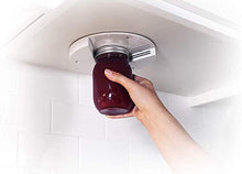 Load image into Gallery viewer, EZ Off Jar Opener - Under Cabinet Jar Lid &amp; Bottle Opener - Opens Any Size Jar - Great for Arthritis - Perfect for Seniors &amp; Weak Hands
