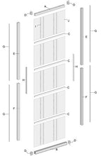 Load image into Gallery viewer, DIYHD 38x84" Black Aluminum Frame Glass Sliding Barn Door Slab Interior Clear Tempered Glass Partition Door Panel(Disassembled,No Sliding Hardware)
