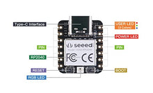Load image into Gallery viewer, Seeed Studio XIAO RP2040 Microcontroller, with Dual-Core ARM Cortex M0+ Processor, Supports Arduino, MicroPython and CircuitPython with Rich Interfaces.
