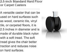 Load image into Gallery viewer, Herman Miller 2.5-Inch Aeron Office Chair Replacement Caster Set for Hard Floor (Set of 5)
