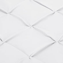 Load image into Gallery viewer, AmazonBasics Pinch Pleat Down-Alternative Comforter Bedding Set - Full / Queen, Bright White
