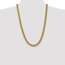 Load image into Gallery viewer, 14k Yellow Gold 9.3mm Miami Cuban Chain Necklace Lobster 26in for Men Women
