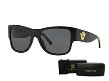 Load image into Gallery viewer, Versace VE4275 GB1/87 58M Black/Grey Square Sunglasses For Men For Women+FREE Complimentary Eyewear Care Kit
