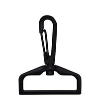 Load image into Gallery viewer, Wuuycoky Black 1.5" Inner Diameter D Ring Big Spring Buckle Lobster Clasps Swivel Snap Hooks Pack of 6
