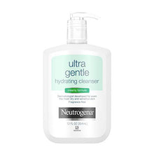 Load image into Gallery viewer, Neutrogena Ultra Gentle Hydrating Daily Facial Cleanser for Sensitive Skin, Acne, Eczema &amp; Rosacea, Oil-Free, Soap-Free, Hypoallergenic &amp; Non-Comedogenic Creamy Face Wash, 12 fl. oz
