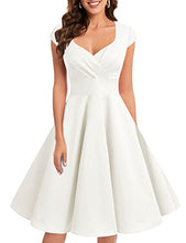 Load image into Gallery viewer, Bbonlinedress Women's 50s Style Retro Vintage Wedding Pin Up 1950s Cocktail Swing Party Dress Off White M
