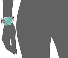 Load image into Gallery viewer, Robert Lee Morris "Mosaic" Semiprecious Turquoise Stone Multi Row Cuff Bracelet
