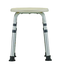 Load image into Gallery viewer, NOVA Medical Products Bath Stool, Adjustable Round Bath and Shower Seat Stool, Portable for Travel, White
