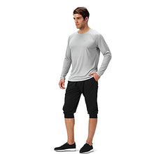 Load image into Gallery viewer, NAVISKIN Men's Quick Dry UPF 50+ Sun Protection Long Sleeve Shirts Collection Grey&amp;Grey-Leaf Size M
