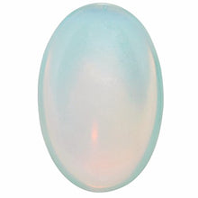 Load image into Gallery viewer, rockcloud Oval Worry Stones,Palm Pocket Energy Stone,Healing Crystal with Velvet Bag,Opalite
