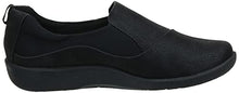 Load image into Gallery viewer, Clarks Women's CloudSteppers Sillian Paz Slip-On Loafer, Black Synthetic Nubuck, 8 M US
